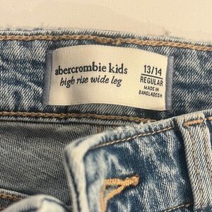 Abercrombie Kids Light Blue Wide Leg Jeans for Girls